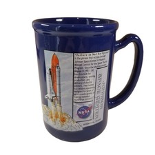 Johnson Space Center Coffee Mug, NASA Space Shuttle, 3D, Vintage
