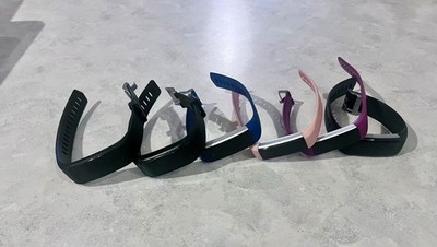 Activity Tracker Wristband Set of 6 Plastic Black, Blue Pink Purple Unisex