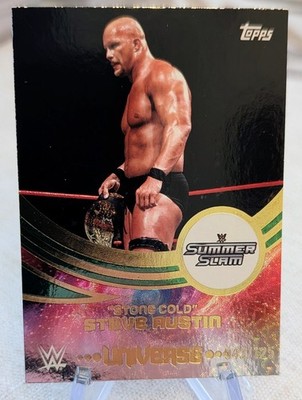 Stone Cold Steve Austin 2025 Topps Universe WWE #275 Green Electric /125 Event
