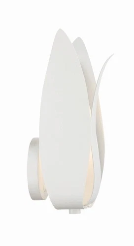 Crystorama Broche 14" High Matte White Wall Sconce - Picture 3 of 8