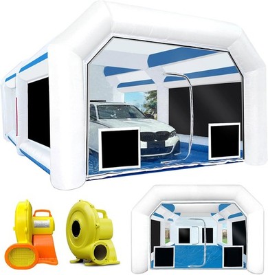 26X13X10FT Inflatable Spray Paint Booth Tent & 950W+750W Blowers for Trcuk Car