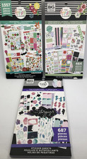 3 Happy Planner NOS Sticker Books Seasonal 2016, Stargazer 2019, Horizontal 2019