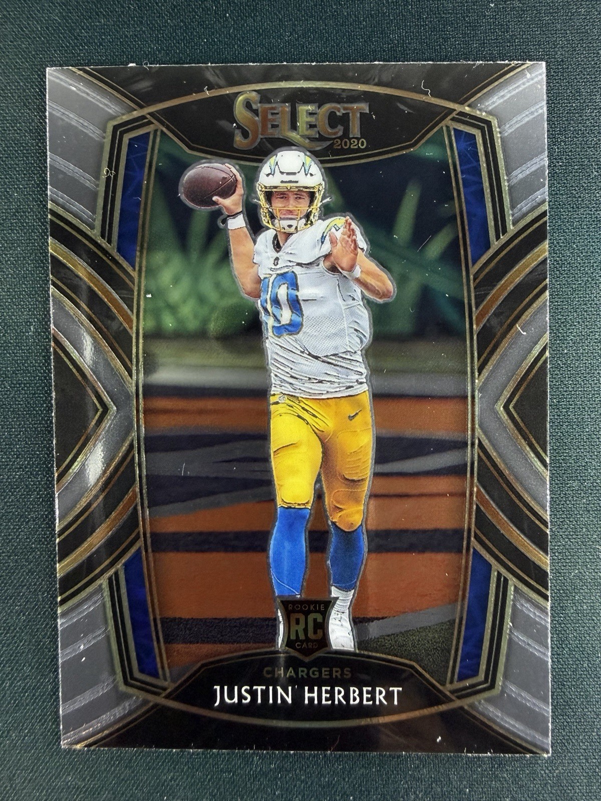 2020 Panini Select Club Level Justin Herbert Rookie #244 Los Angeles Chargers RC