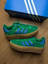Adidas Gazelle Bold Green + Blue Gum UK 5 : IE1370 :
