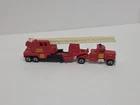 1984 Matchbox Super Rigs Fire Engine Department 8 ladder Semi Tractor Trailer T3