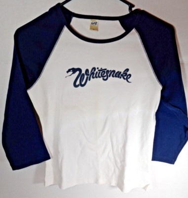 kavio WHITESNAKE longsleeve shirt NAVY BLUE and WHITE XL