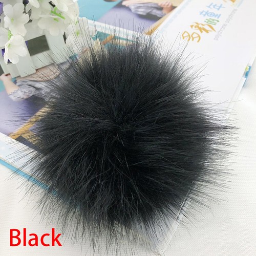 1 pz 12 cm fai da te soffice volpe coniglio pelliccia pompom pelliccia pompom palla per borse cappello - Foto 17 di 28