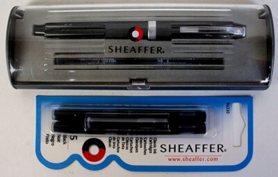 SheafferJavelin Fountain Pen with Package of Refills Black
