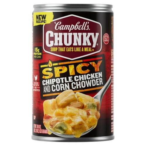 Campbell’s Chunky Soup, Chipotle Chicken Corn Chowder Soup, 18.8 oz Can - Picture 4 of 6
