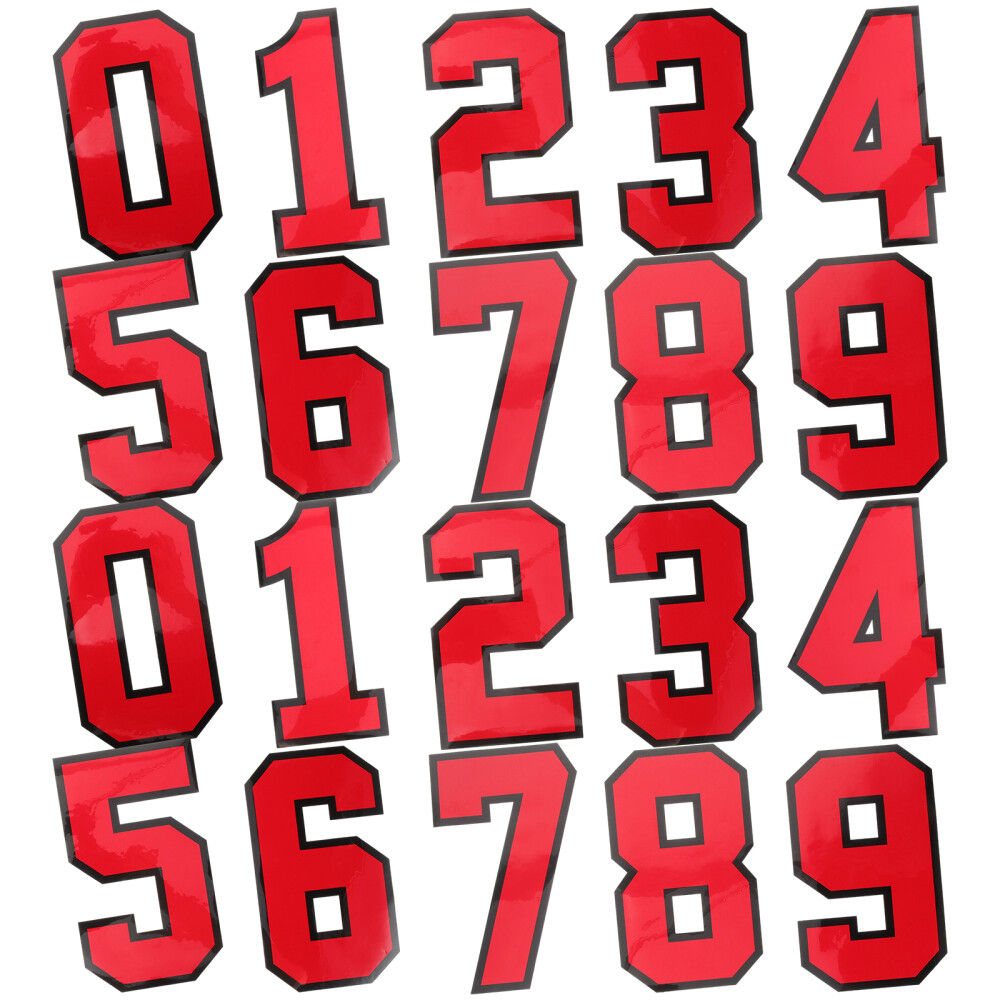 20 Pcs Plastic Number Patches Sport Team Iron Vinyl Letters eBay