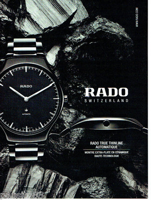 REKLAME WERBUNG 1016 2012 Die Rado True Thinline Automatik Uhr