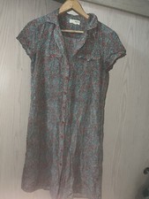 SALE !  Brooklyn Industries XS Vibrant Floral Short Collared Button Up Dress