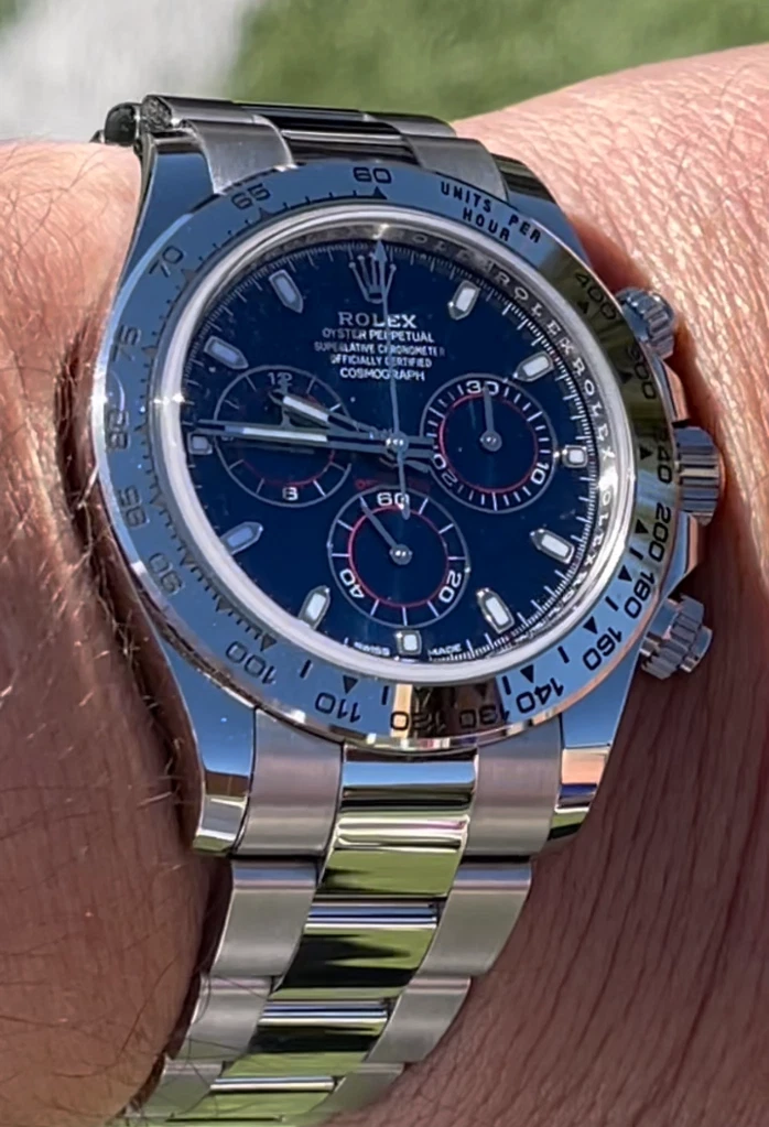 ROLEX COSMOGRAPH DAYTONA 18K WHITE GOLD 116509 BLUE DIAL WATCH FULL SET | eBay