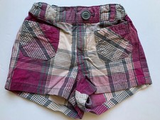 BabyGap Gap Toddler Girls Plaid Short Size 12-18 Month Adjustable Waistband