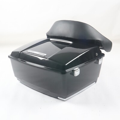 Black Quartz King Tour Pack Pak Backrest For 1997-2013 Harley Tour Pak Touring
