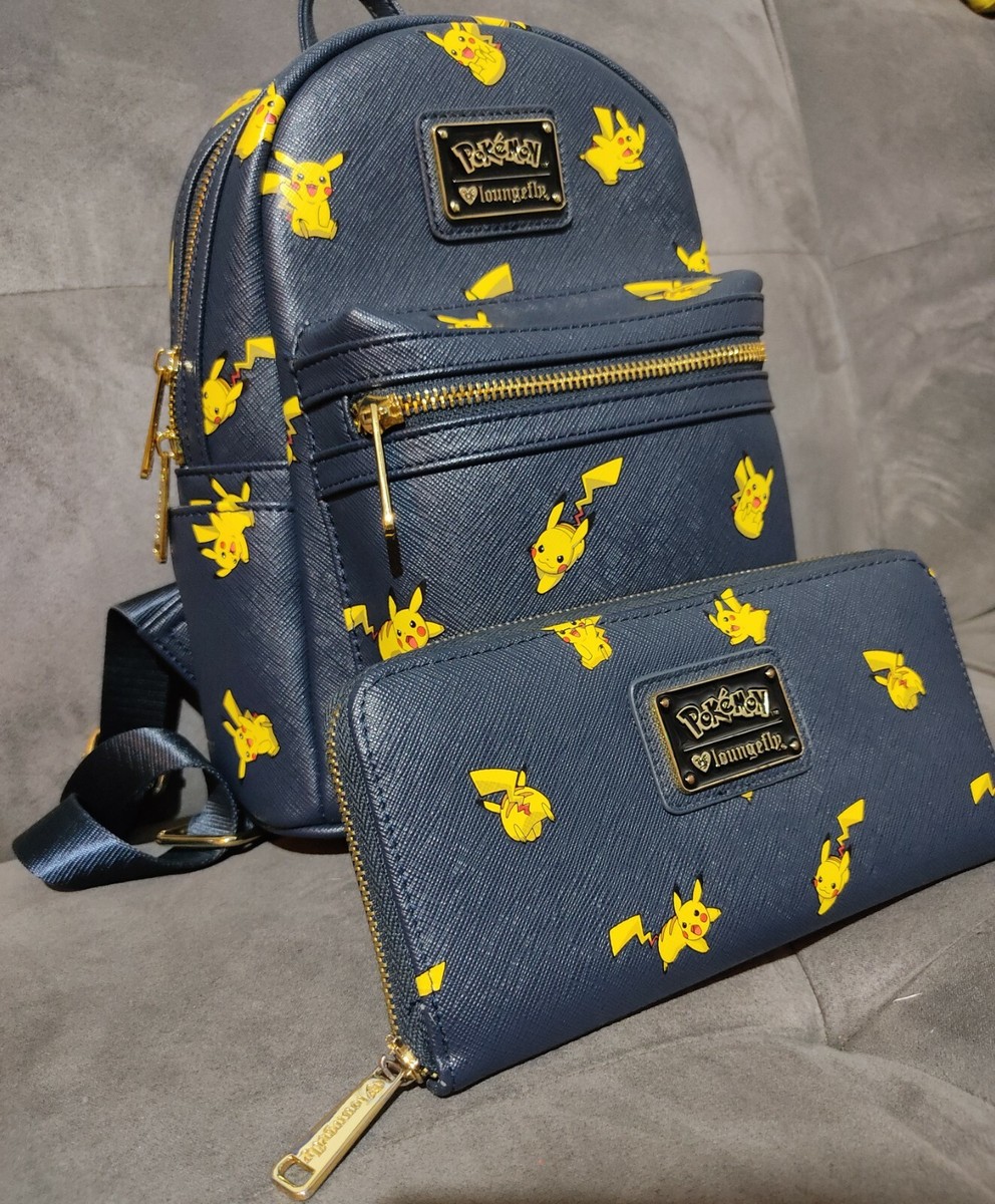 Loungefly Pokémon Pikachu navy blue mini backpack with 
