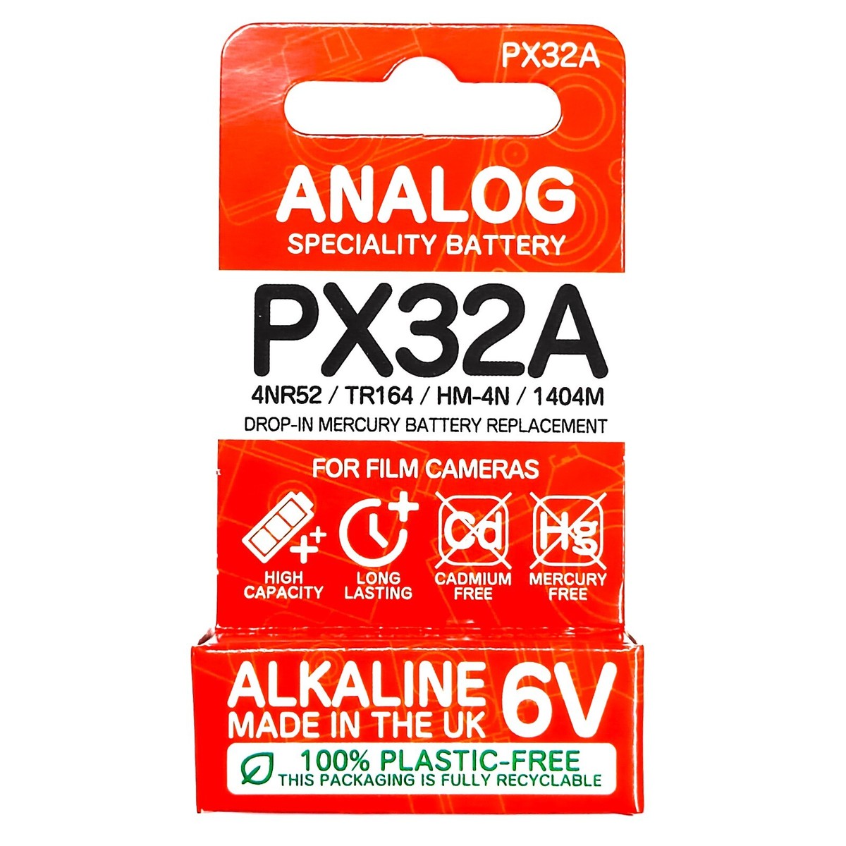 Yashica Electro 35 Battery E164 PX32 4NR52 HM-4N TR164 APX32 6V