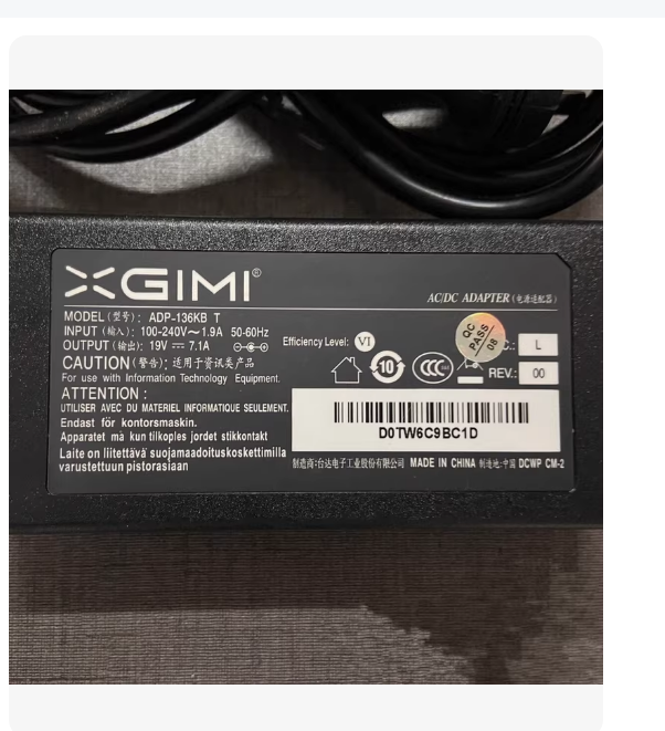 Xgimi H1 XF09G Aurora H1S Z5 H2 H2Sli Projector 19V 7.1A Power