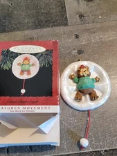 Hallmark snow bear Angel 1993 ornament Xmas decor