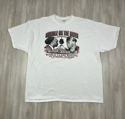 Vintage Mike Tyson Vs Lennox Lewis Size 3XL Rumble On The River Memphis T-Shirt