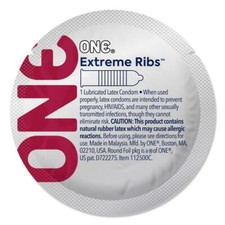 ONE Extreme Ribs Lubricated Latex Bulk Condoms - Choose Amount