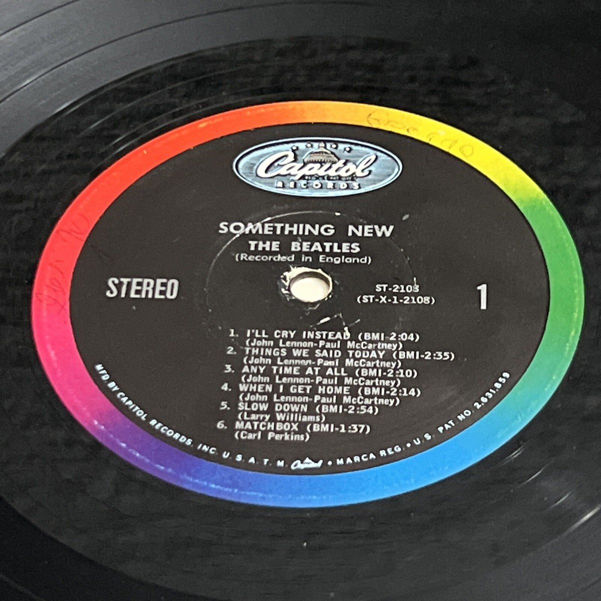 The Beatles Something New RAINBOW Label Capitol Vinyl LP