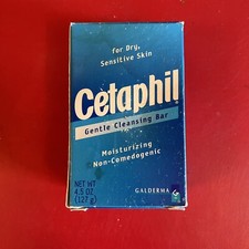Cetaphil Gentle Cleansing Bar 4.5 oz Vintage For Dry Sensitive Skin Moisturizing
