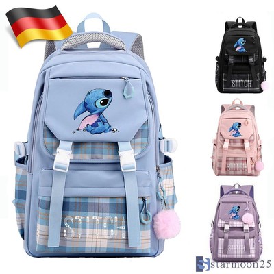 Lilo & Stitch Rucksack Kinder Jungen Mädchen Schulrucksack USB Schultertasche·