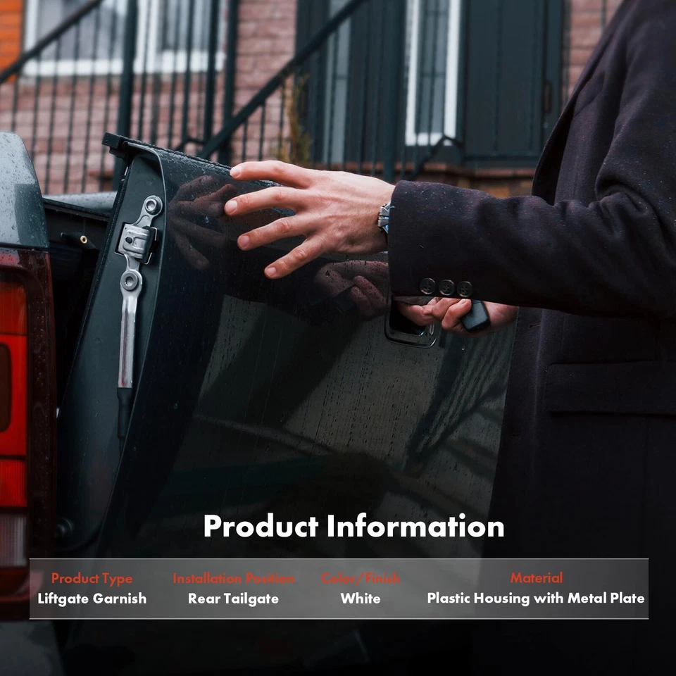 Puerta trasera levadiza adorno blanco para Scion xB 2004 2005 2006 con placa de metal Foto 2 de 4