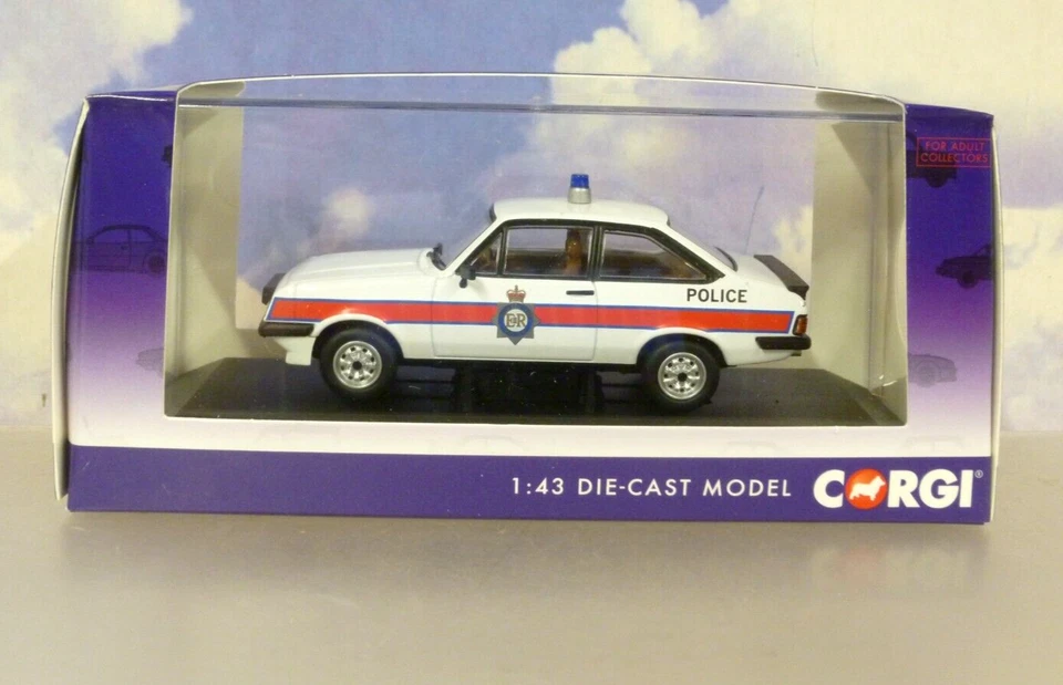 CORGI VANGUARDS 1/43 1980 FORD ESCORT MKII MK2 RS2000 MERSEYSIDE POLICE VA14904 - Image 3 of 3