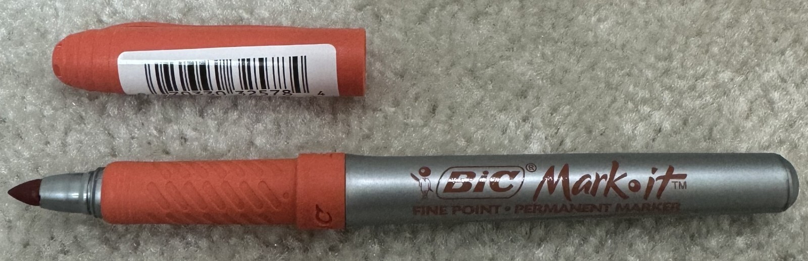 One Dozen BIC Mark-It Sunset Orange Fine Point Permanent Color Markers