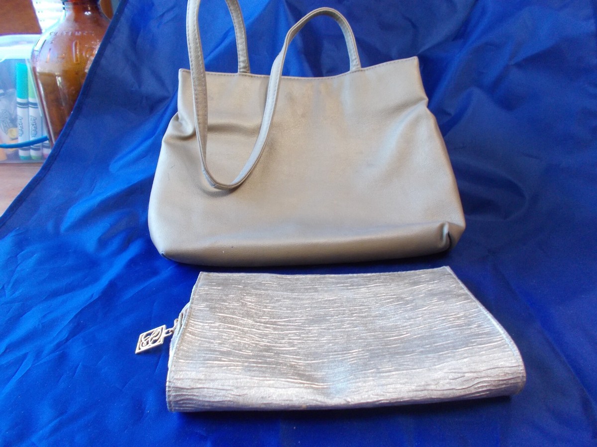 Vintage Gold Purse W/ Estee Lauder Makeup Bag