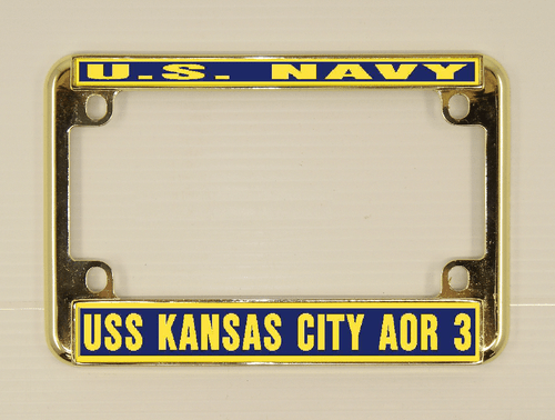 USS KANSAS CITY AOR 3 Nummernschild Rahmen U S Navy Militär Auto-LKW-Motorrad - Bild 10 von 11