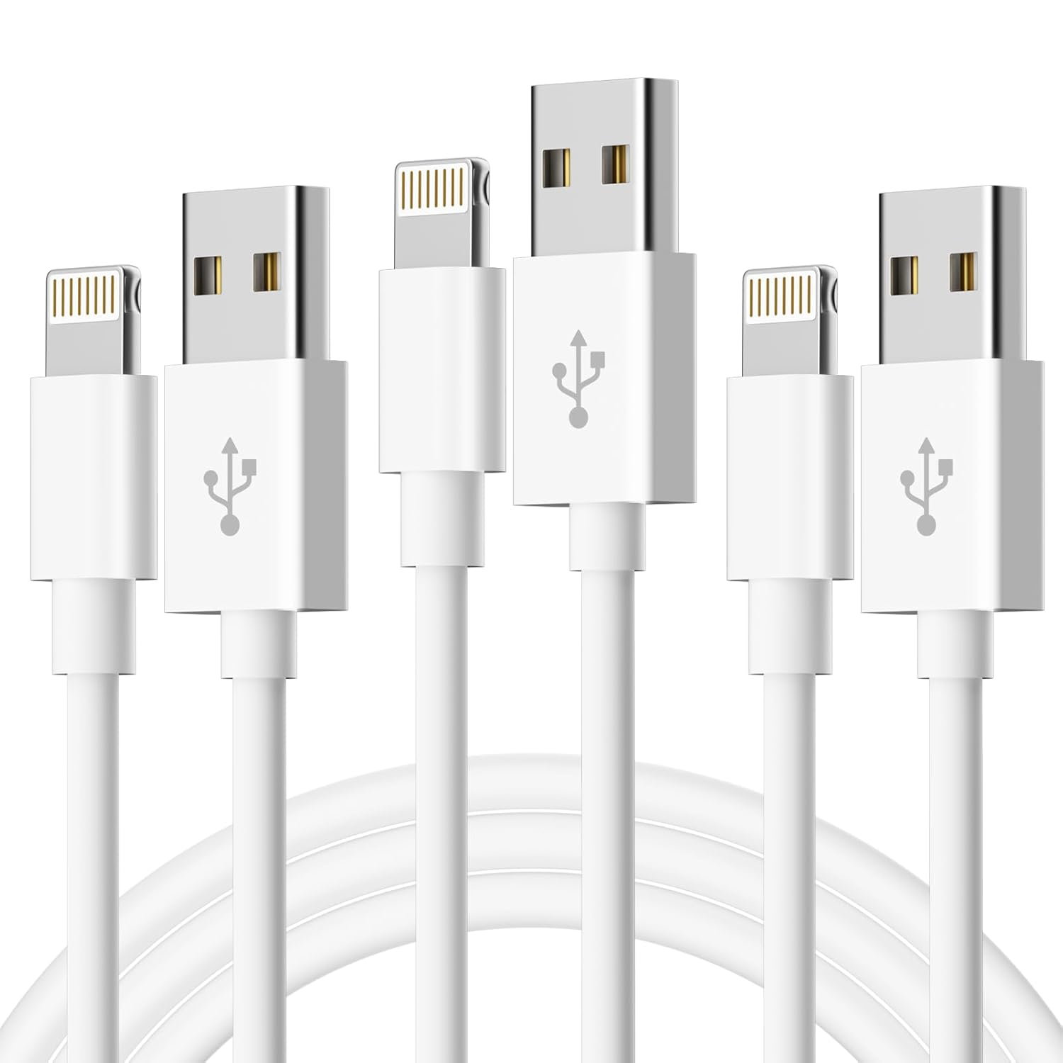 Iphone Charger 3 Pack 6Ft,Carplay Cable [Mfi Certified] USB a to Iphone Cable Ip