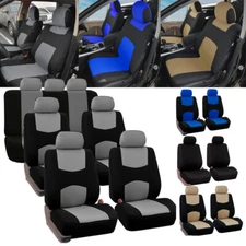 Car Seat Covers Full Set 3 Row 2/5/7 7 Seats Protectors Universal Truck SUV Van