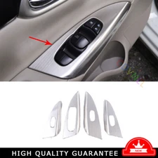 Inner Window Lift Panel Switch Cover For Nissan Sentra 2013-2019 Silver Titanium