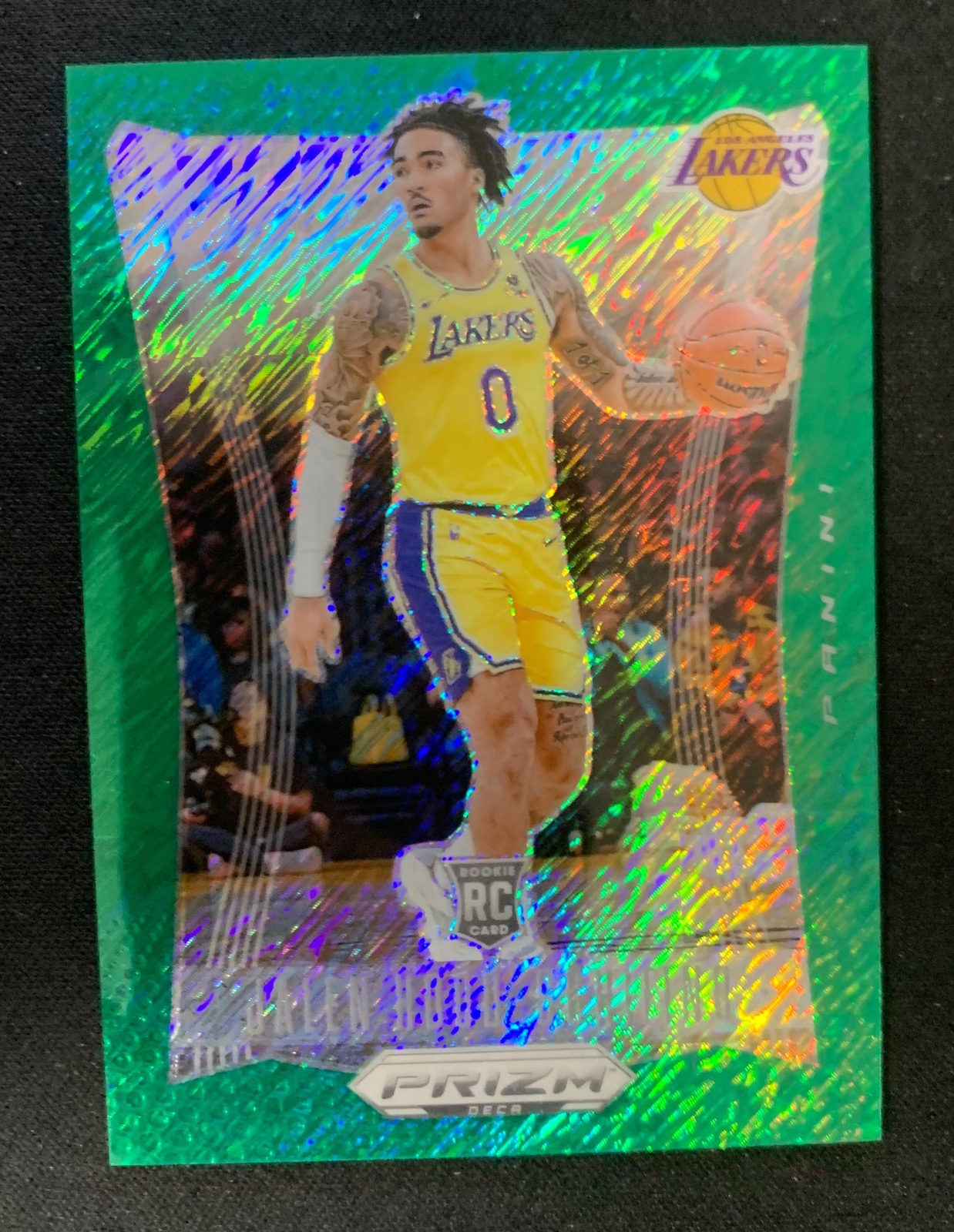 2023-24 Panini Prizm Deca Jalen Hood-Schifino #203 RC Rookie Green Shimmer /12