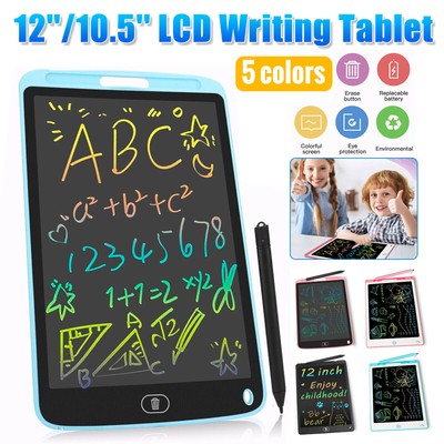 12'' Portable LCD Writing Tablet Drawing Board Erasable Notepad Pad for Kids gift