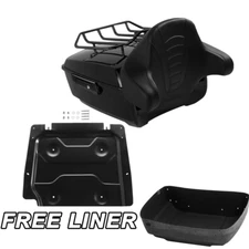 Black King Trunk Pad Rack Base Plate Fit For Harley Street Glide14-25