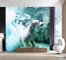 3D Polar Bear Animal ZHUA1620 Wallpaper Wall Murals Removable Self-adhesive Ann