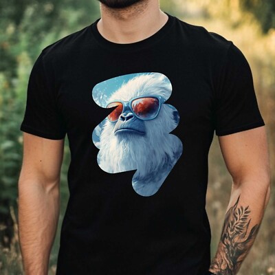Men's Yeti Sunglasses Cotton T-Shirt Size XS to 5XL