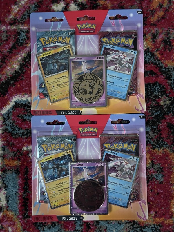 POKEMON TCG Enhanced 2 Pack Blister Pack with Latios, Zekrom & Palkia LOT OF TWO