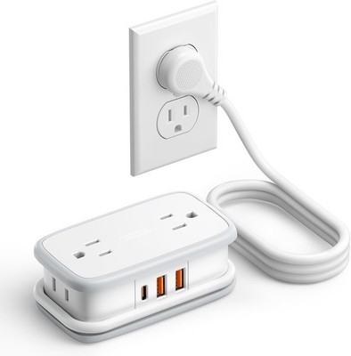 NTONPOWER 20W Travel Power Strip, Travel Essentials Cruise Approved Power Strip 