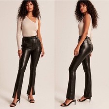 Abercrombie  Fitch The Skinny Ultra High Rise Vegan Leather Pants Size 27