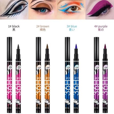 YANQINA wasseraktivierter Eyeliner 4 Farben, langanhaltendes wischfestes Make-up