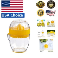 Compact Citrus Juicer with Pouring Spout & Calibrated Container - BPA-Free