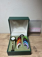 Gucci Change Bezel 12 Colors Gold EXC Japan quartz plating Working F/S JP