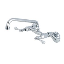 Kingston Brass KS300 1.8 GPM Widespread Bridge Kitchen Faucet - - Chrome