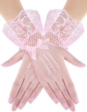 SATINIOR Women Lace Gloves Elegant Short Lace Tea Party Gloves for Women Wedding