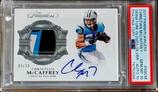 2017 CHRISTIAN MCCAFFREY PANINI FLAWLESS /20 SIGNATURE GLOVES RC PSA 10 AUTO 10